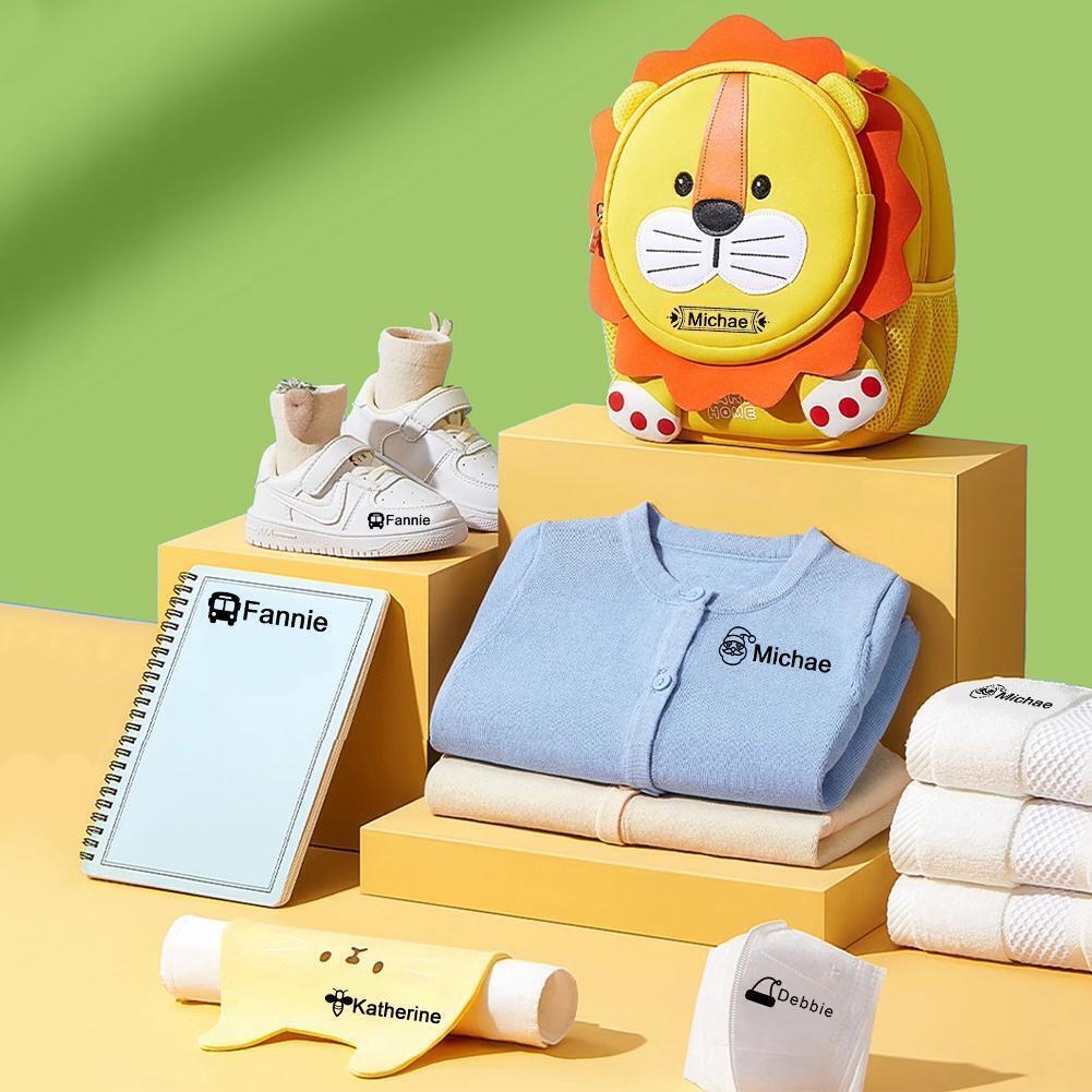 clothes name stamp animals