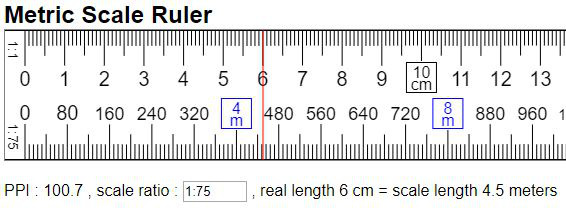 Metric Architectural Scale Chart