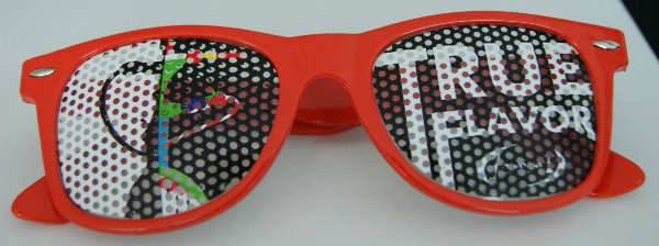 Cool Promotional Sunglasses - Lens with Custom Logo Decals Sticker