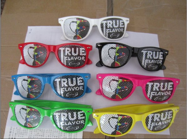 Cool Promotional Sunglasses - Lens with Custom Logo Decals Sticker