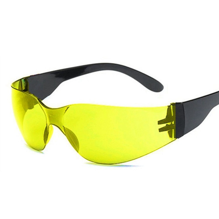 Safety Goggles Glasses Anti Fog Riding yellow lens black temple