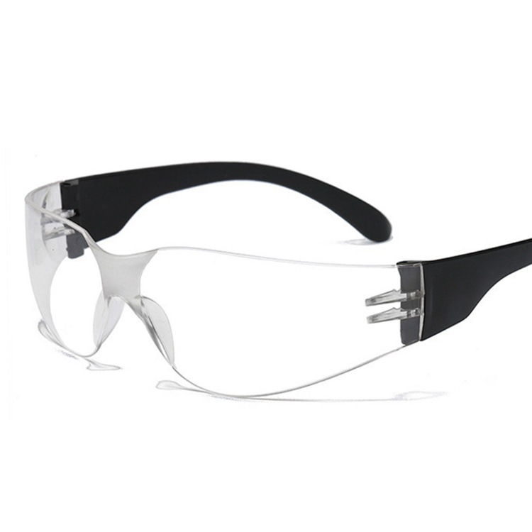Safety Goggles Glasses Anti Fog Riding clear lens black temple