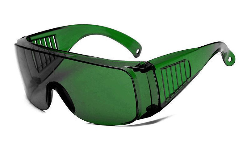 Safety Goggles Over Glasses Dark Green