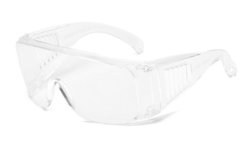 Safety Goggles Over Glasses Transparent White