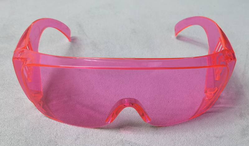 Safety Goggles Over Glasses Hot Pink