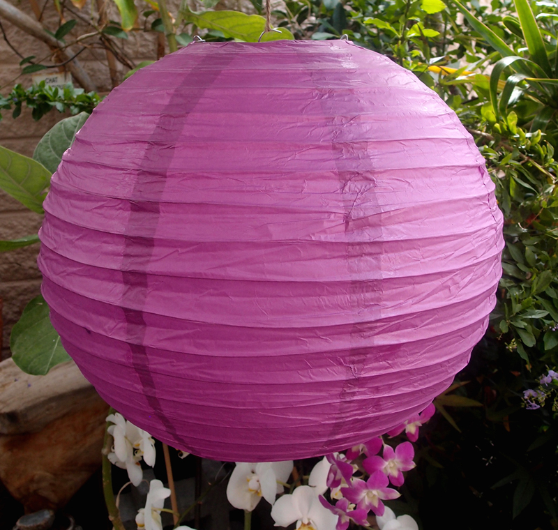 Round Parallel Ribbed Paper Lanterns