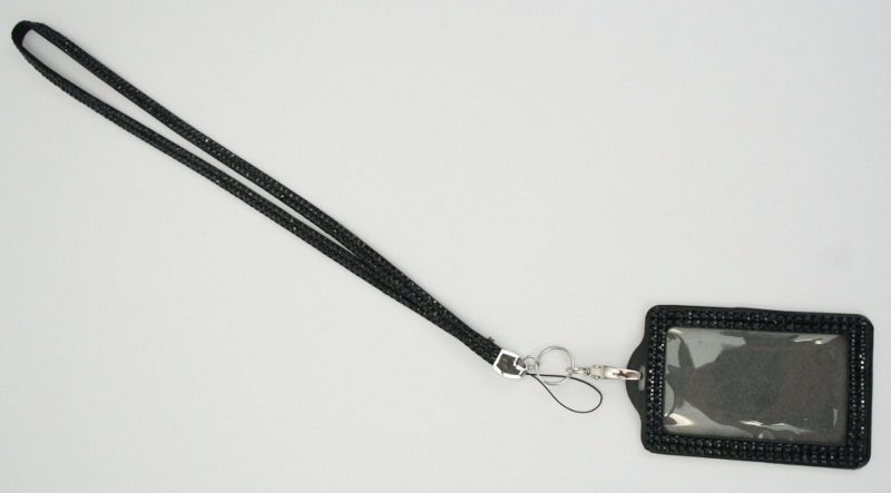 Rhinestone Lanyard with ID Card Holder Rhinestone Lanyard with ID Card Holder