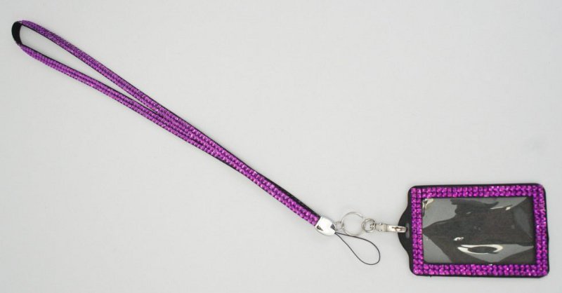 Rhinestone Lanyard with Name Badge Holder Rhinestone Lanyard with Name Badge Holder