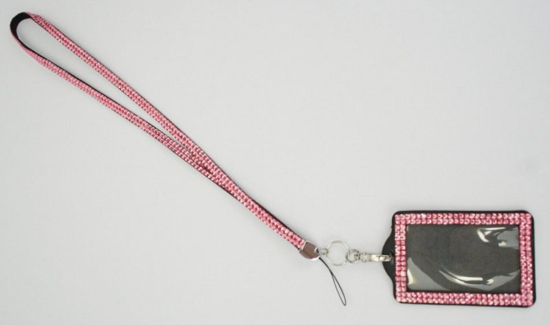 Rhinestone Lanyard with Name Badge Holder Rhinestone Lanyard with Name Badge Holder