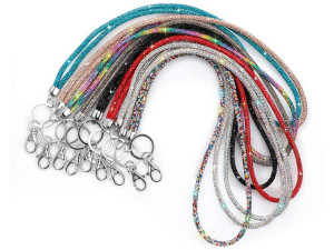 Round Rhinestone Neck Lanyards