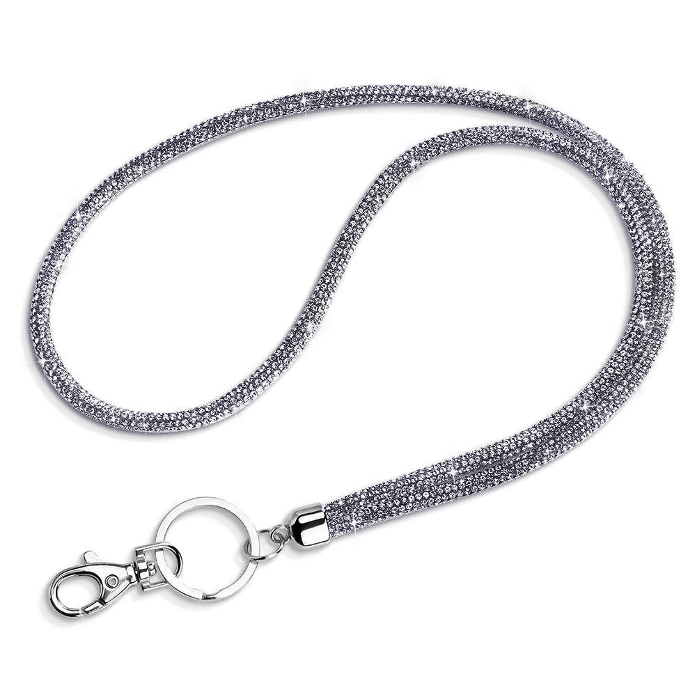 round sparkly bling rhinestone lanyard round sparkly bling rhinestone lanyard