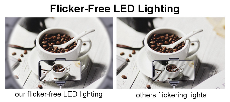 no flicker led ring light