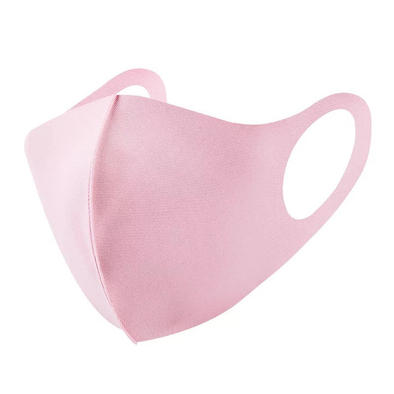 3d cloth face mask reusable wahsable fashion ice silk cotton Adult Pink