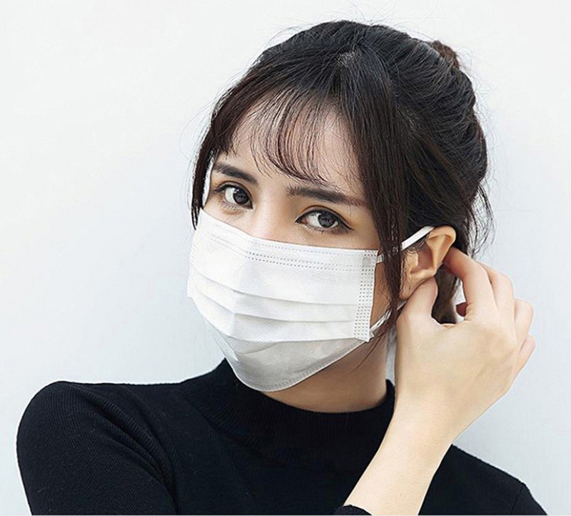 disposable daily face mask 3-ply nose mouth CE FDA not medical surgical