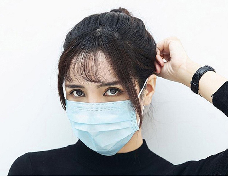 disposable daily face mask 3-ply nose mouth CE FDA not medical surgical