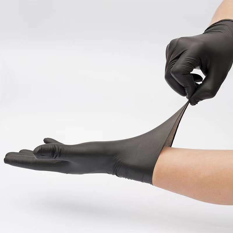 black disposable blue nitrile gloves powder free latex free wholesale