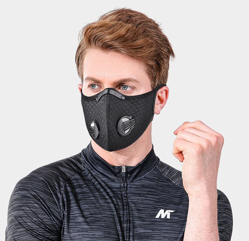 Sports Face Mask With Filter Valves