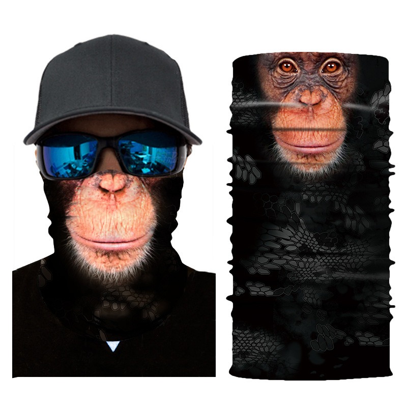 chimpanzee animal neck gaiter wholesale sun UV protection cycling cover face mask
