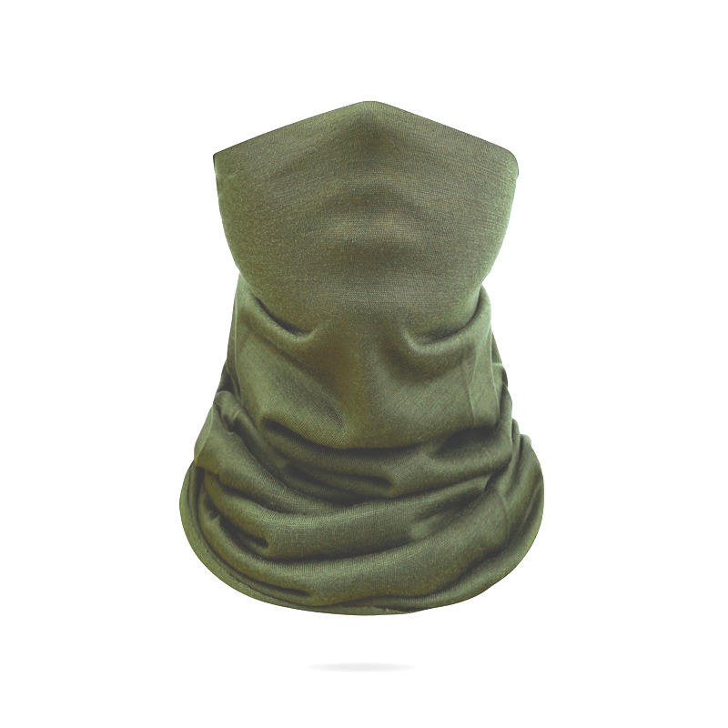 army green blank neck gaiter for sale UV protection head wrap scarf