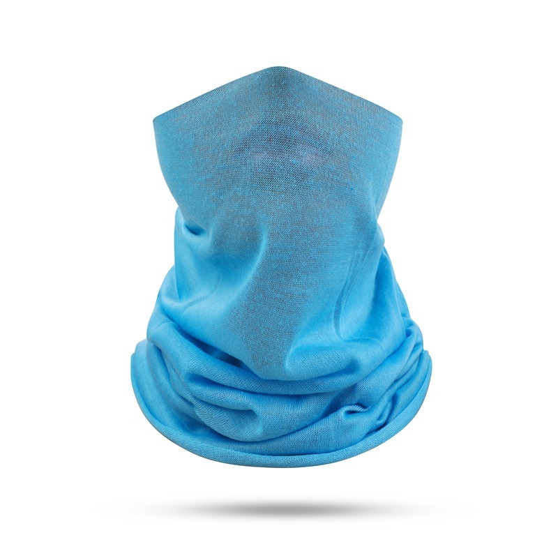 light blue blank neck gaiter for sale UV protection head wrap scarf