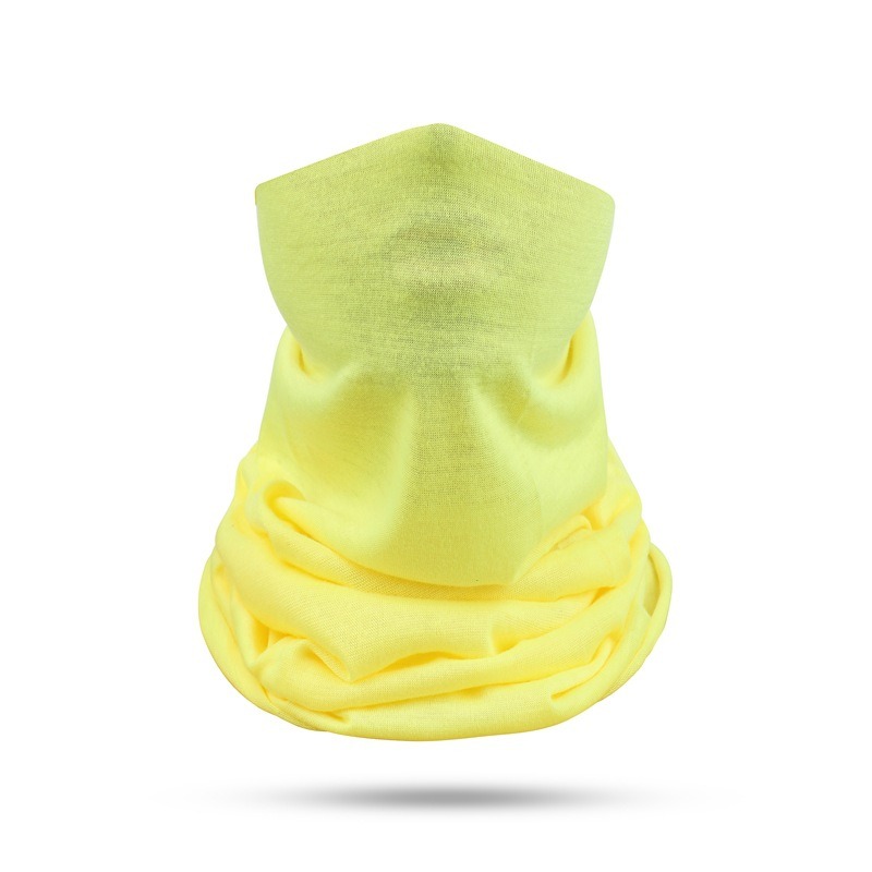 light yellow blank neck gaiter for sale UV protection head wrap scarf