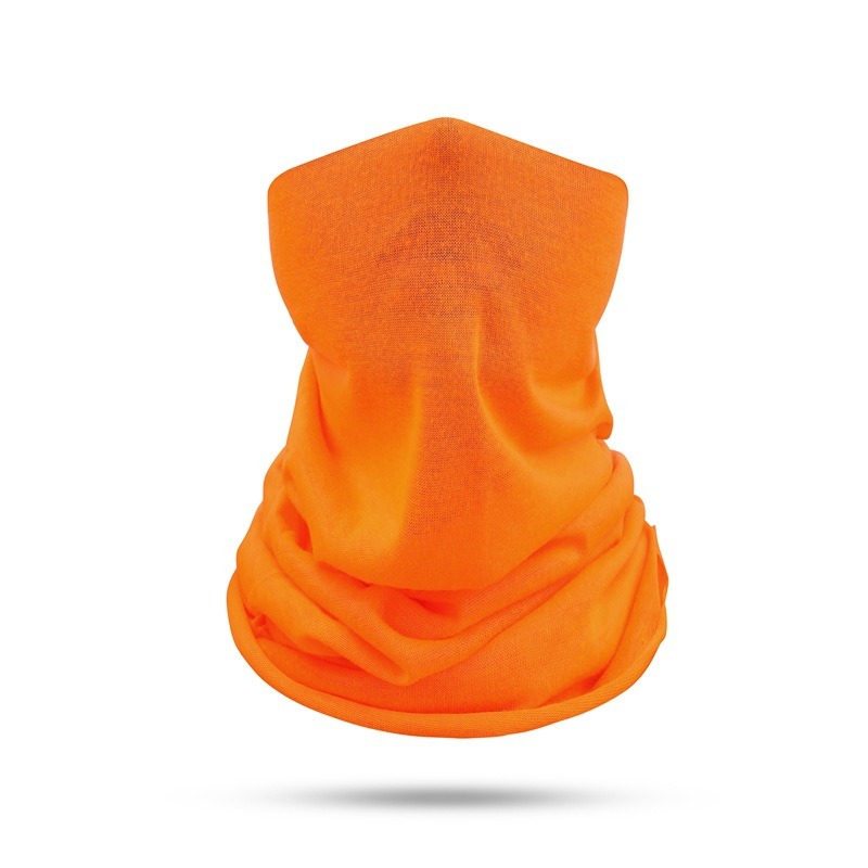 orange blank neck gaiter for sale UV protection head wrap scarf cheap