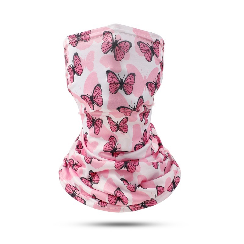 beautifual butterfly neck gaiter sun uv protection face mask breathable wind dust proof