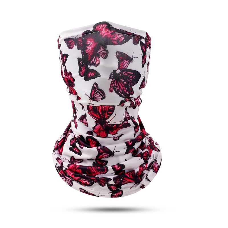 beautifual butterfly neck gaiter sun uv protection face mask breathable wind dust proof