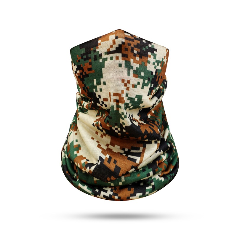 earth digital camouflage neck gaiter as face mask