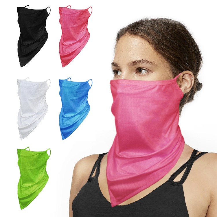 Face Bandana With Ear Loop Triangle Neck Gaiter