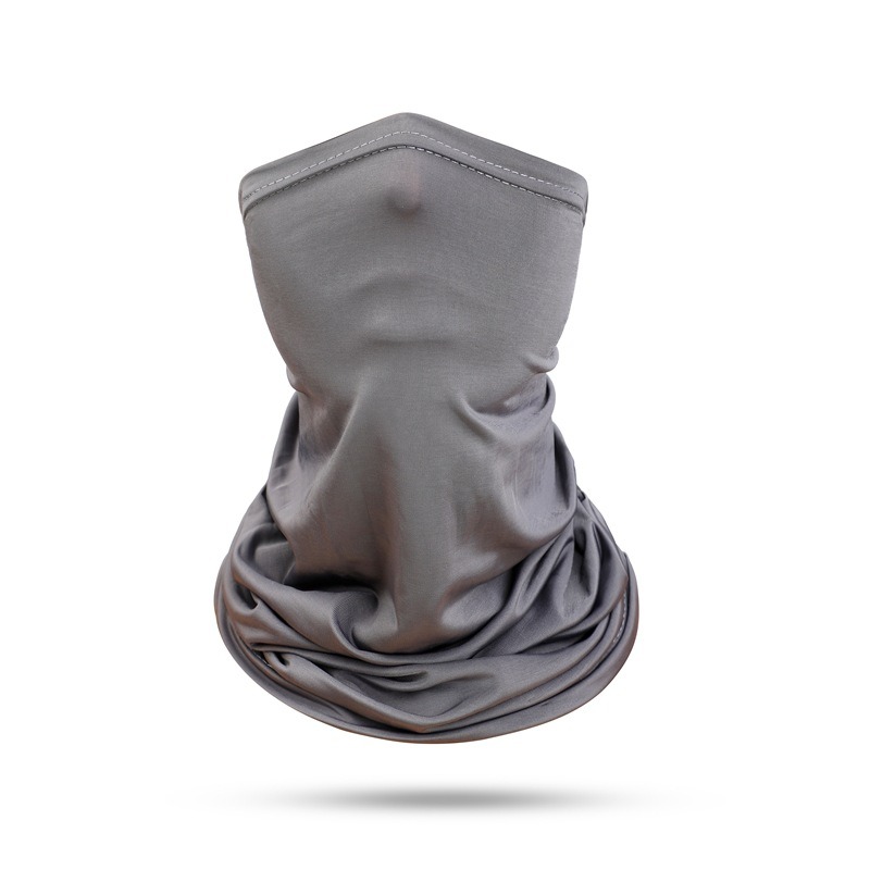 dark gray cooling ice silk blank neck gaiter for sale UV protection sun shade face mask