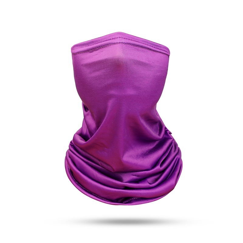 purple cooling ice silk blank neck gaiter for sale UV protection sun shade face mask