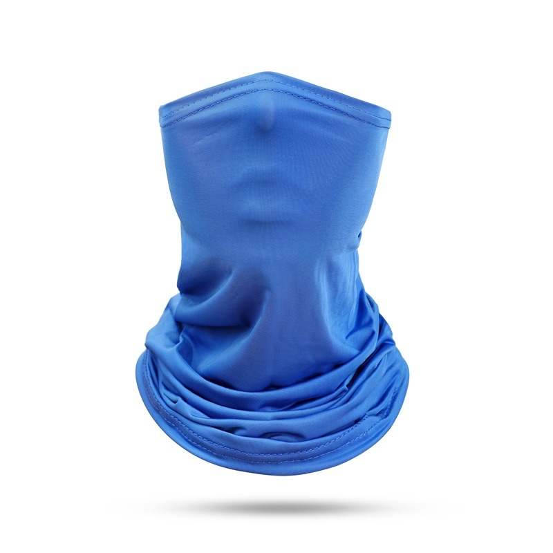 blue cooling ice silk blank neck gaiter for sale UV protection sun shade face mask