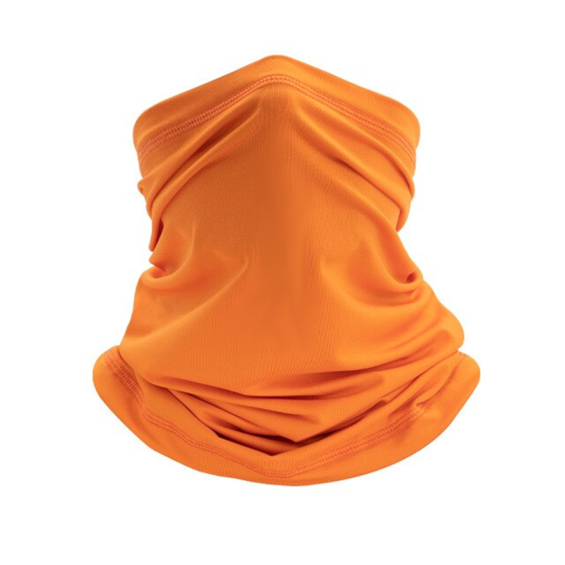 orange cooling ice silk blank neck gaiter for sale UV protection sun shade face mask