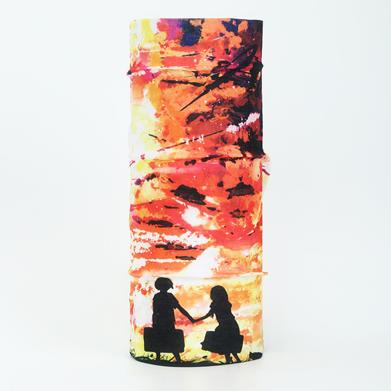 seamless printed neck gaiter thin lightweight breathable