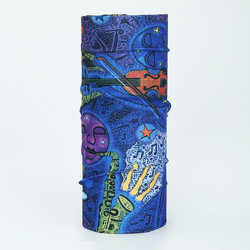 seamless printed neck gaiter thin lightweight breathable