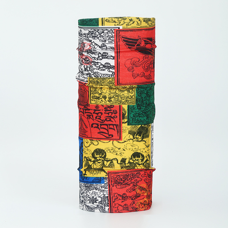 seamless printed neck gaiter thin lightweight breathable