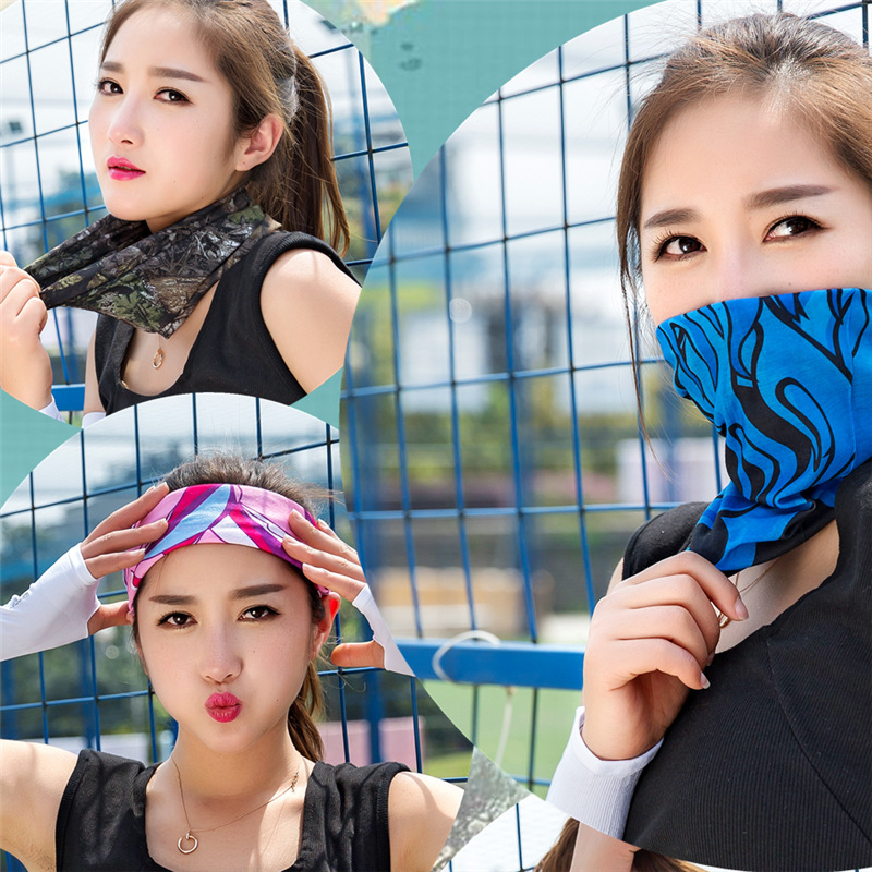 seamless printed neck gaiter thin lightweight breathable