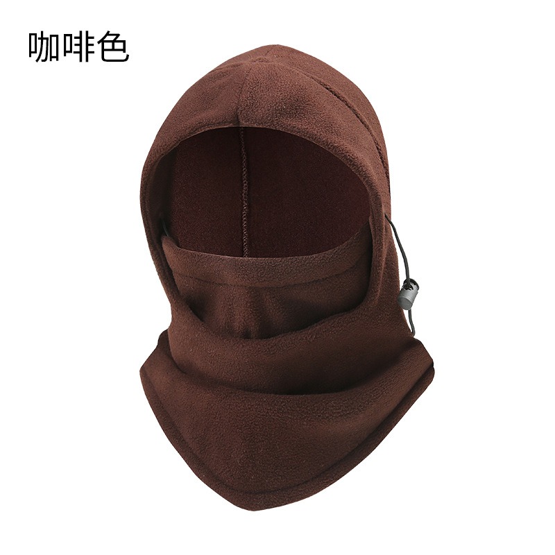 coffee winter fleece balaclava hood full face mask hat