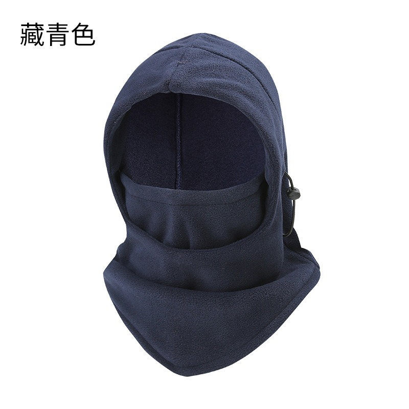 navy blue winter fleece balaclava hood full face mask hat