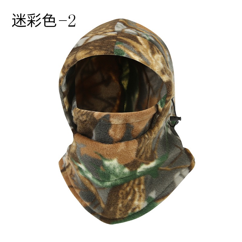 camouflage winter fleece balaclava hood full face mask hat
