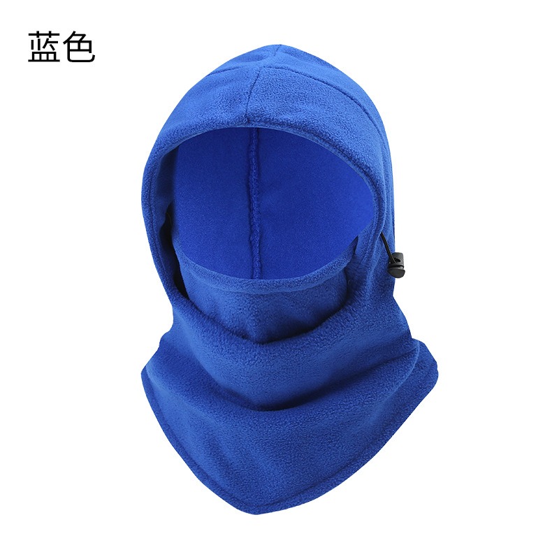blue winter fleece balaclava hood full face mask hat