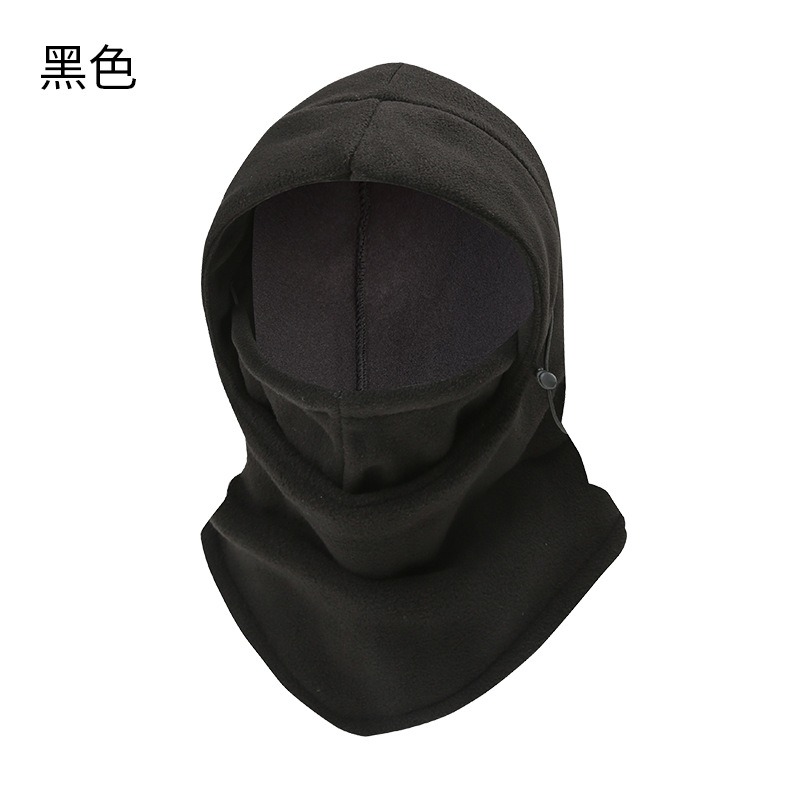 black winter fleece balaclava hood full face mask hat