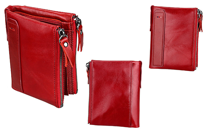 red bifold genuine cowhide leather wallet, retro vintage rfid blocking wholesale red bifold genuine cowhide leather wallet, retro vintage rfid blocking wholesale