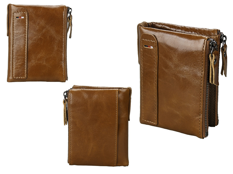 glossy brown bifold genuine cowhide leather wallet, retro vintage rfid blocking wholesale glossy brown bifold genuine cowhide leather wallet, retro vintage rfid blocking wholesale