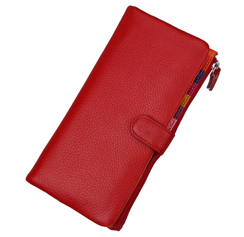 red genuine leather clutch wallet, rfid blocking, lady, women, wholesale red genuine leather clutch wallet, rfid blocking, lady, women, wholesale