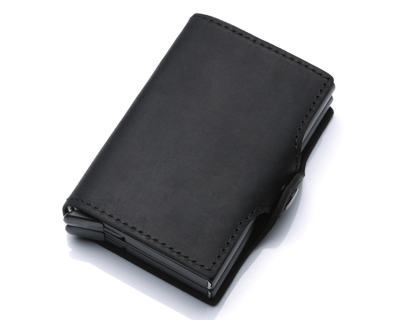 Buy Wholesale China Aluminum Genuine Leather Rfid Blocking Ultra Slim Wallet  Id Double Card Holder & Card Wallet at USD 3
