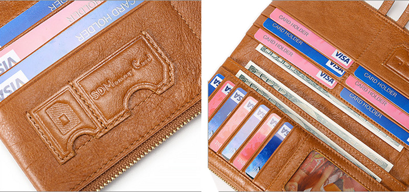 genuine first-layer cowhide leather wallet for women, rfid blocking, zip pocket, id window, card holder, banknote pocket, wholesale genuine first-layer cowhide leather wallet for women, rfid blocking, zip pocket, id window, card holder, banknote pocket, wholesale