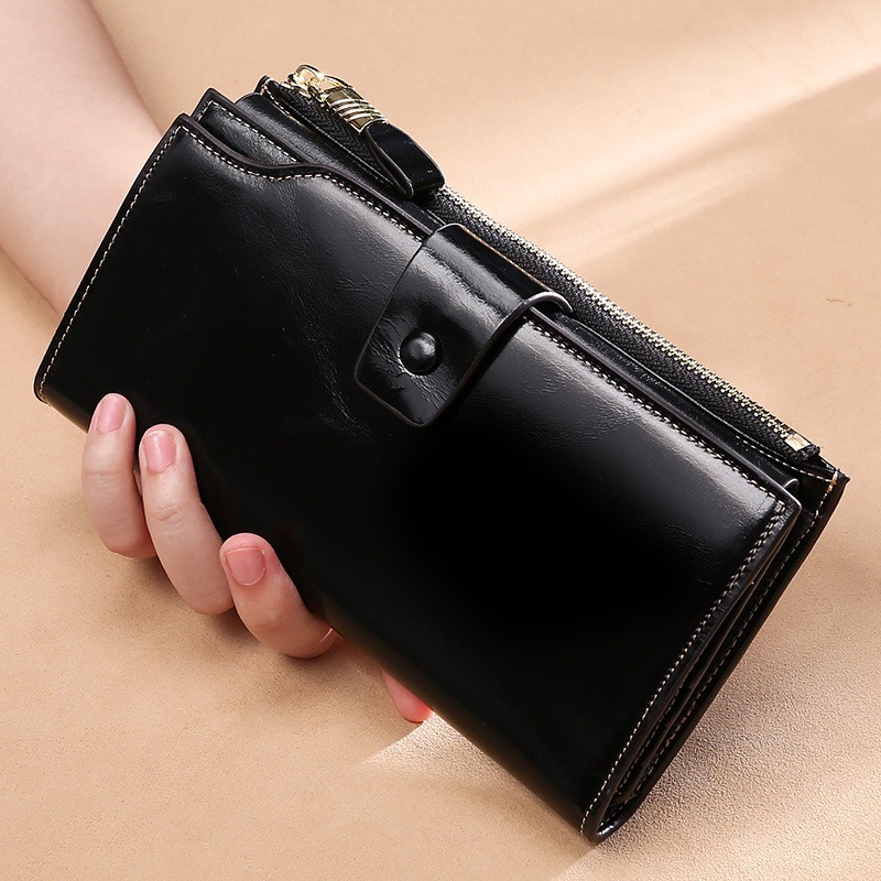 black lady women genuine leather clutch wallet rfid blocking wholesale black lady women genuine leather clutch wallet rfid blocking wholesale