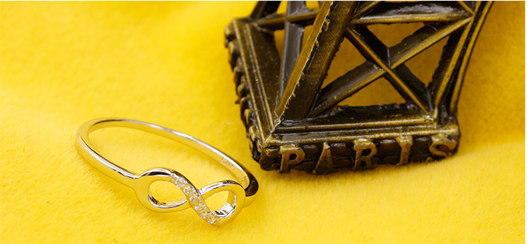 endless love silver ring
